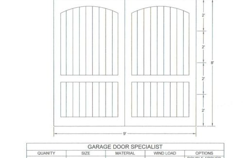 garage door dimensional drawings