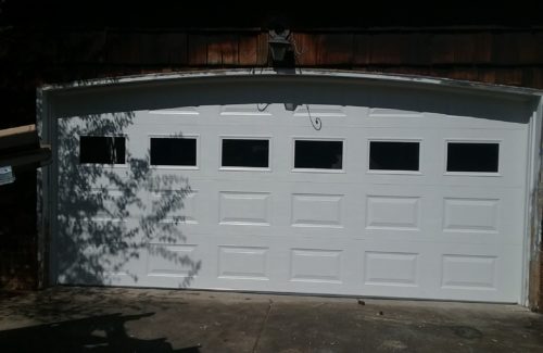 a replaced garage door